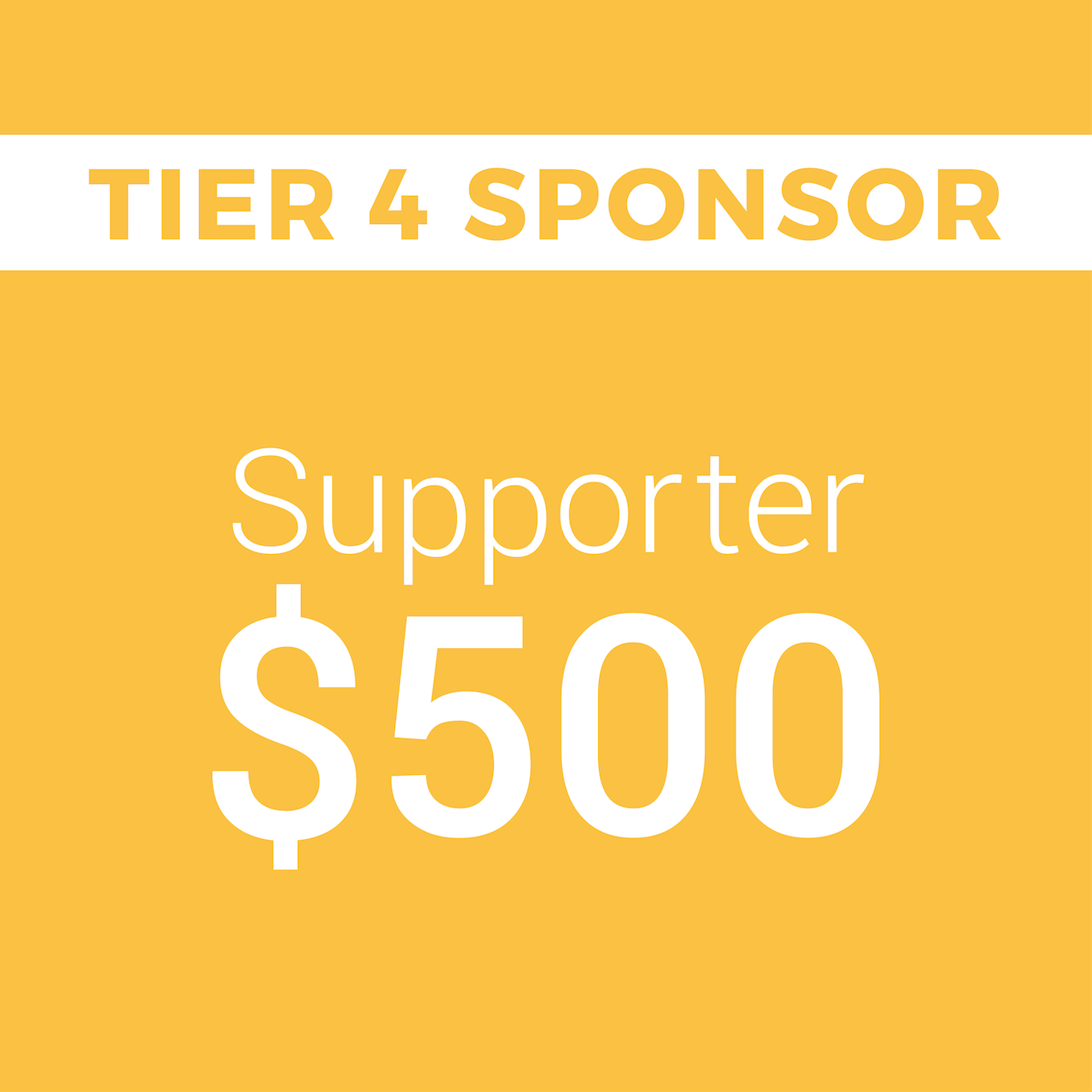 TIER 4 SPONSOR: Supporter